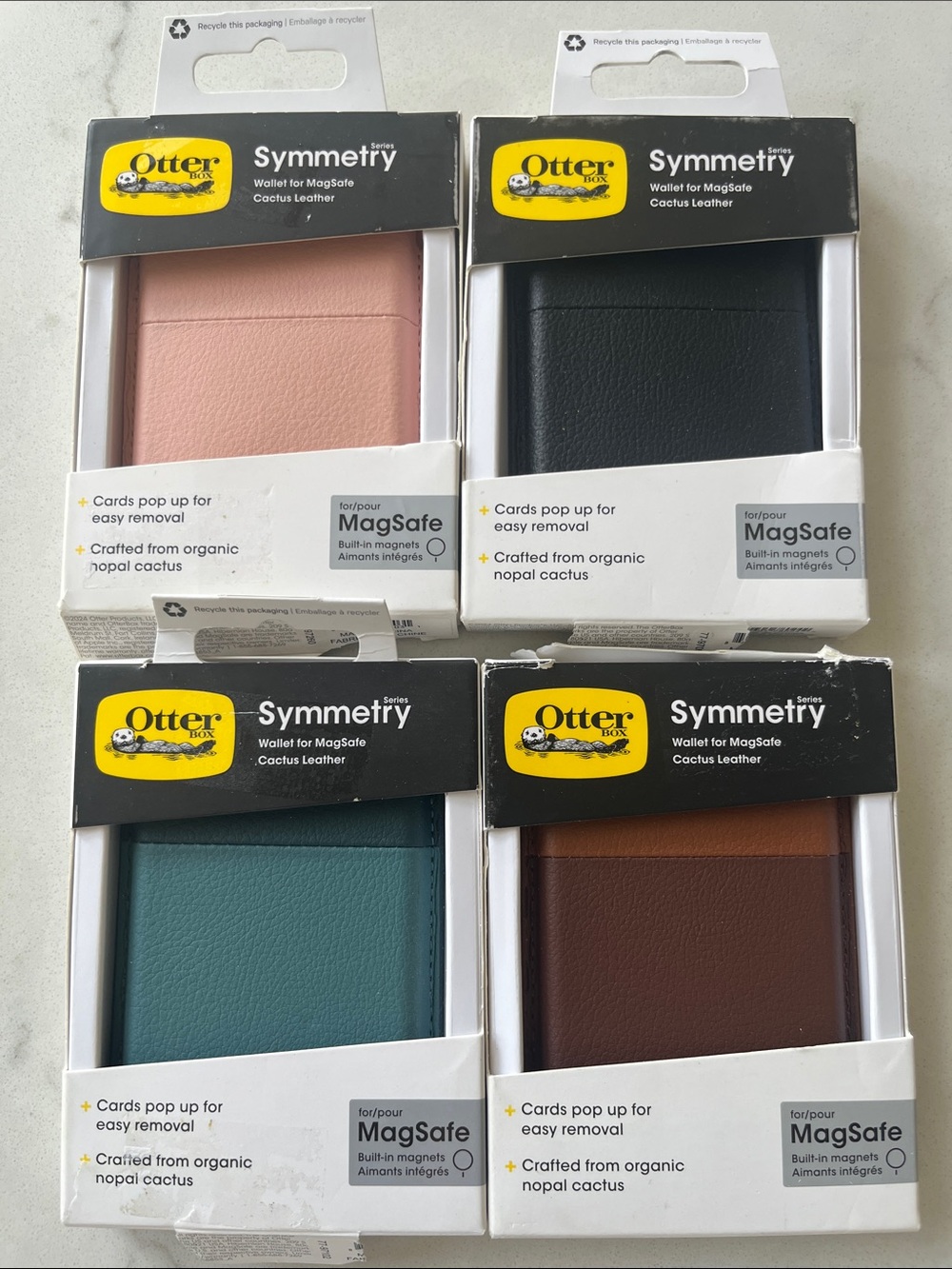 OtterBox Symmetry MagSafe Wallets — Pink, Black, Teal, or Brown
